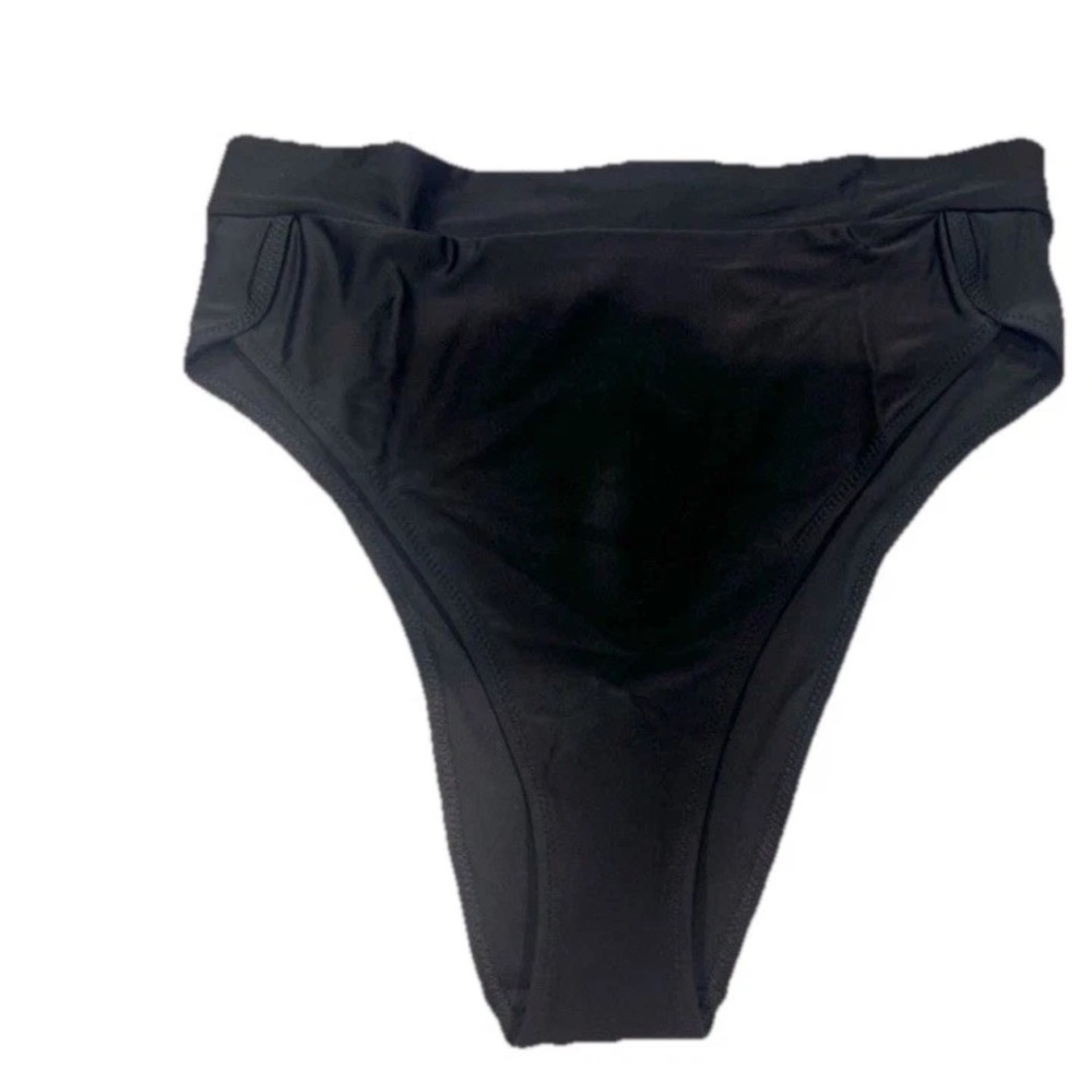 NWT Aerie Black High Cut Cheeky Large
